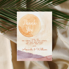 Boho Abstrakt Desert och Sunshine Baby Shower Tack Kort