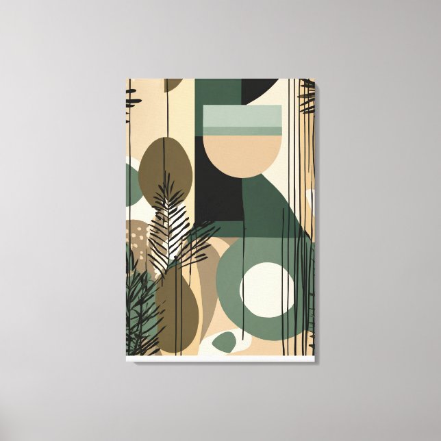 Boho abstrakt design - Stretched Kanvastryck (Framsida)