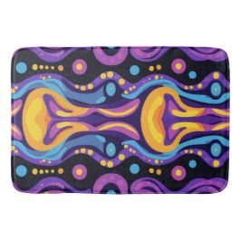 Boho Abstrakt färgad 8 Badrumsmatta