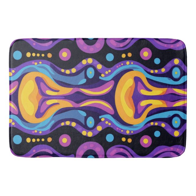 Boho Abstrakt färgad 8 Badrumsmatta (Framsidan)