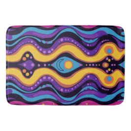 Boho Abstrakt färglös 4 Badrumsmatta