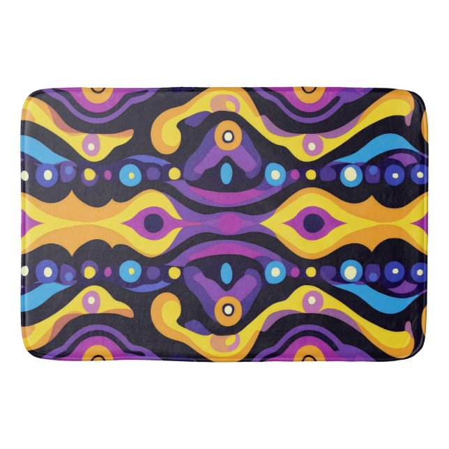 Boho Abstrakt färglös 7 Badrumsmatta (Framsidan)