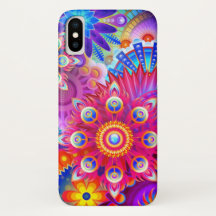 Boho-abstrakt, färglöst blommönster