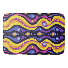 Boho Abstrakt färgstark 10 Badrumsmatta