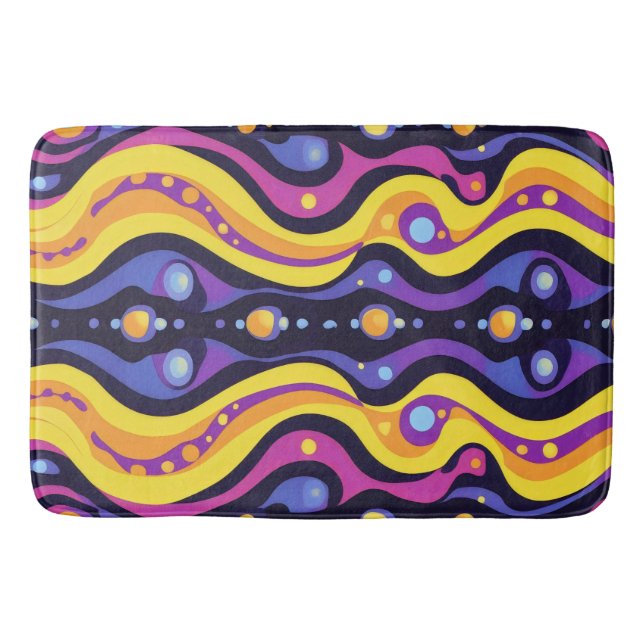 Boho Abstrakt färgstark 10 Badrumsmatta (Framsidan)