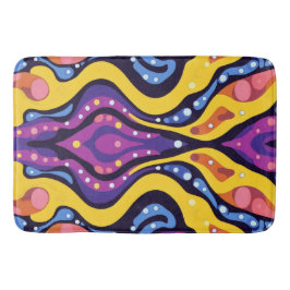 Boho Abstrakt färgstark 11 Badrumsmatta