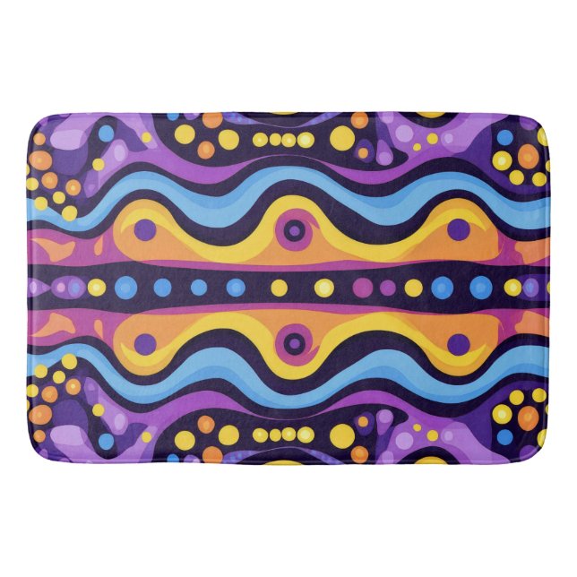 Boho Abstrakt färgstark 12 Badrumsmatta (Framsidan)