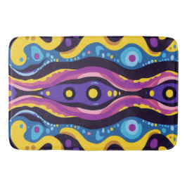 Boho Abstrakt färgstark 13 Badrumsmatta