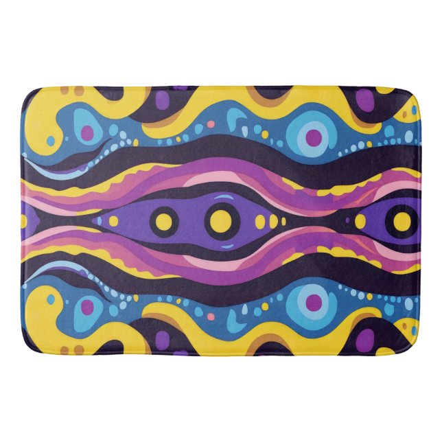 Boho Abstrakt färgstark 13 Badrumsmatta (Framsidan)