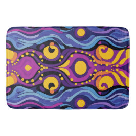 Boho Abstrakt färgstark 14 Badrumsmatta