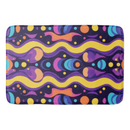 Boho Abstrakt färgstark 15 Badrumsmatta