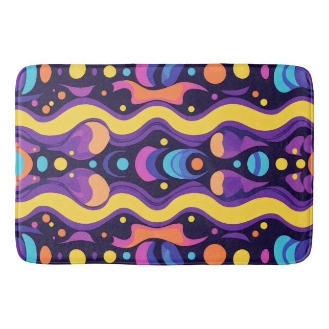 Boho Abstrakt färgstark 15 Badrumsmatta (Framsidan)