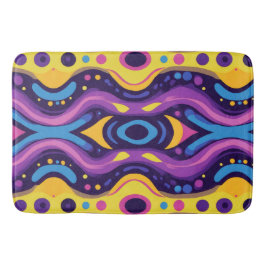 Boho Abstrakt färgstark 17 Badrumsmatta