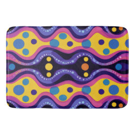 Boho Abstrakt färgstark 18 Badrumsmatta