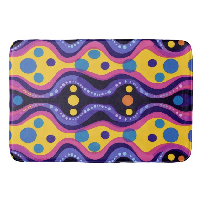 Boho Abstrakt färgstark 18 Badrumsmatta (Framsidan)