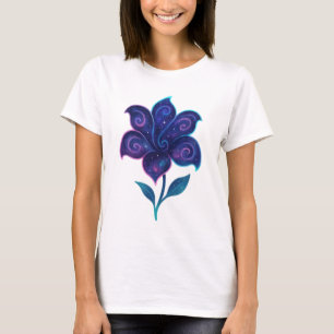 Boho Abstrakt Flower Shirt - Aesthetic Blommigt Ga T