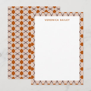 Boho Abstrakt Geometric Desert Terracotta Personal Anteckningskort