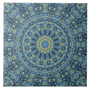 Boho Abstrakt Groovy Van Gogh Starry Night Mandala Kakelplatta