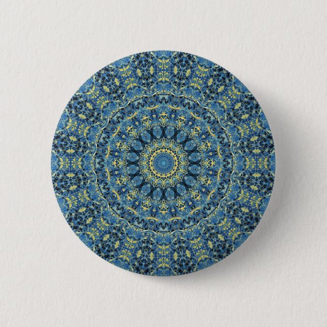 Boho Abstrakt Groovy Van Gogh Starry Night Mandala Knapp (Framsida)