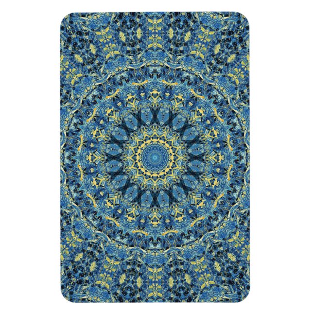 Boho Abstrakt Groovy Van Gogh Starry Night Mandala Magnet (Vertikal)