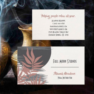 Boho Abstrakt Healing and Meditation Affärskort Visitkort