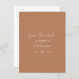 Boho abstrakt | Karamell Mocha Save the Date  Vykort