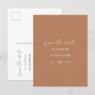 Boho abstrakt Karamell Mocha Save the Date Vykort