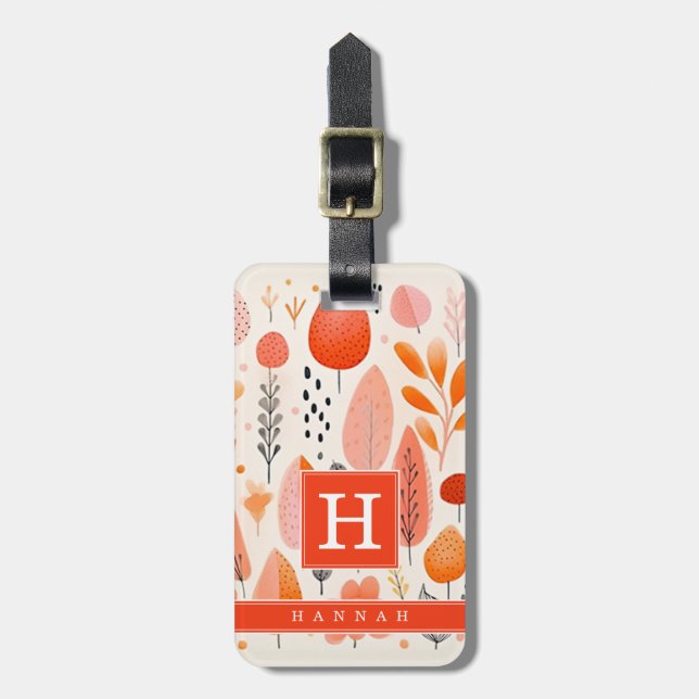 Boho Abstrakt Konst Bagagelapp (Vertikal Framsida)