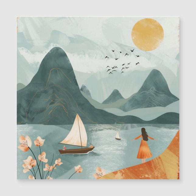 Boho Abstrakt liggande (11) (Framsida)