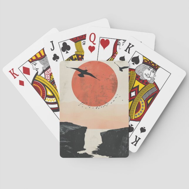 Boho Abstrakt liggande (12) Casinokort (Baksidan)
