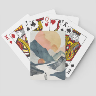 Boho Abstrakt liggande (2) Casinokort