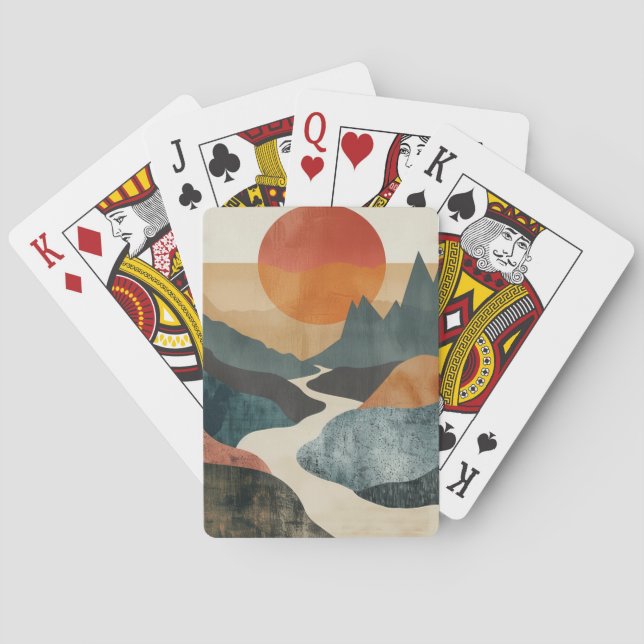 Boho Abstrakt liggande (5) Casinokort (Baksidan)