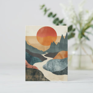 Boho Abstrakt liggande (5) Vykort