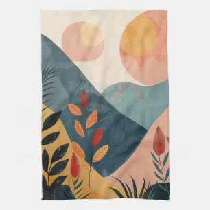 Boho Abstrakt liggande (8) Kökshandduk