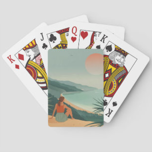 Boho Abstrakt liggande (9) Casinokort