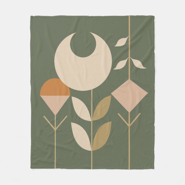 Boho Abstrakt Lily Fleecefilt (Framsidan)