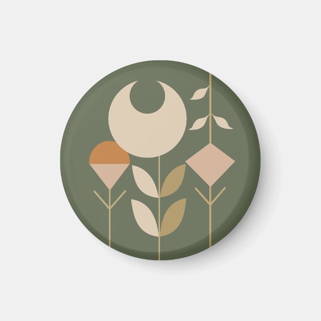 Boho Abstrakt Lily Magnet (Framsidan)