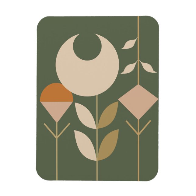 Boho Abstrakt Lily Magnet (Vertikal)