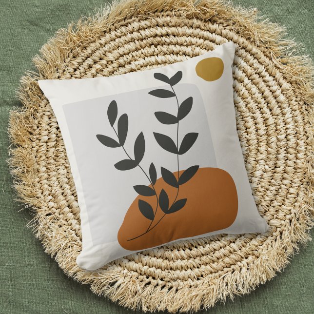 Boho Abstrakt Minimalistisk Höst tema kudde  (Skapare uppladdad)