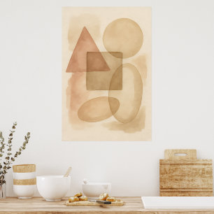 Boho Abstrakt Minimalistisk Väggkonst
