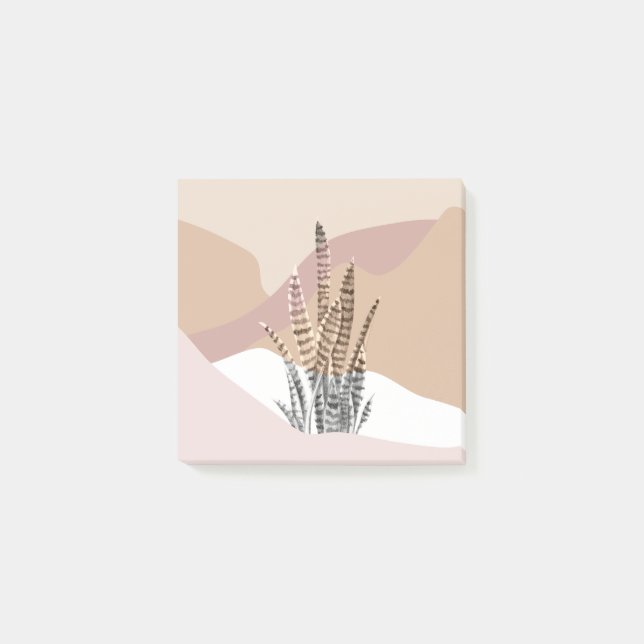 Boho Abstrakt Modern Sukkulent Post-it Block (Framsida)