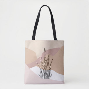 Boho Abstrakt Modern Sukkulent Tygkasse