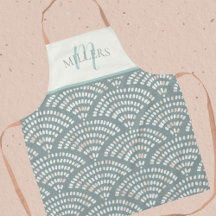 Boho Abstrakt Mönster Skriv ut Monogram Family Nam