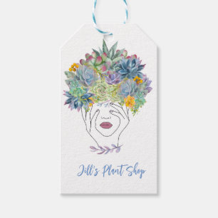 Boho Abstrakt Plant Dam Gift Märkres Presentetikett