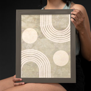 Boho Abstrakt Rainbow Art Décor Poster