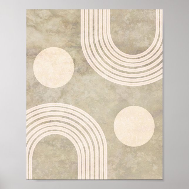 Boho Abstrakt Regnbågs Konst Dekoration Poster (Framsidan)