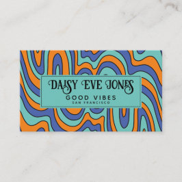 Boho Abstrakt Retro Visitkort