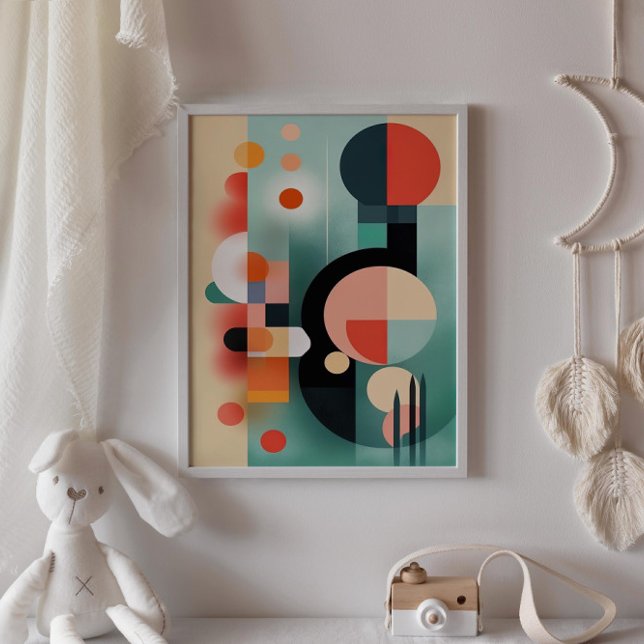 Boho Abstrakt Shapes Digital Wall Art Poster (Skapare uppladdad)