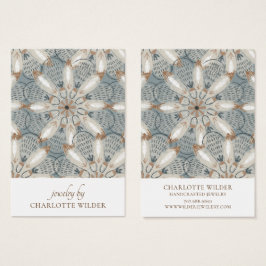 Boho Abstrakt Shapes Earring Visning Card Visitkort