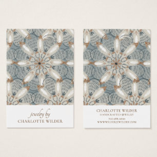 Boho Abstrakt Shapes Earring Visning Card Visitkort